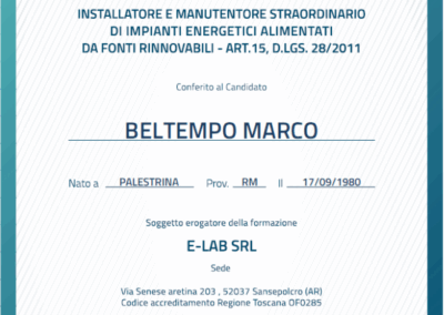Attestato Di Frequenza