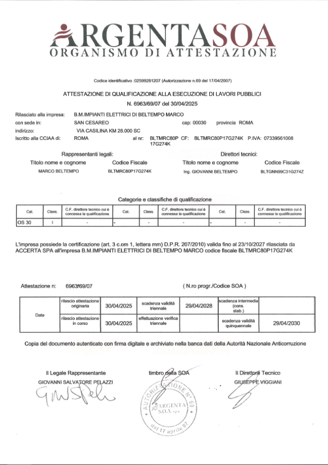 Argentasoa Organismo Attestazione