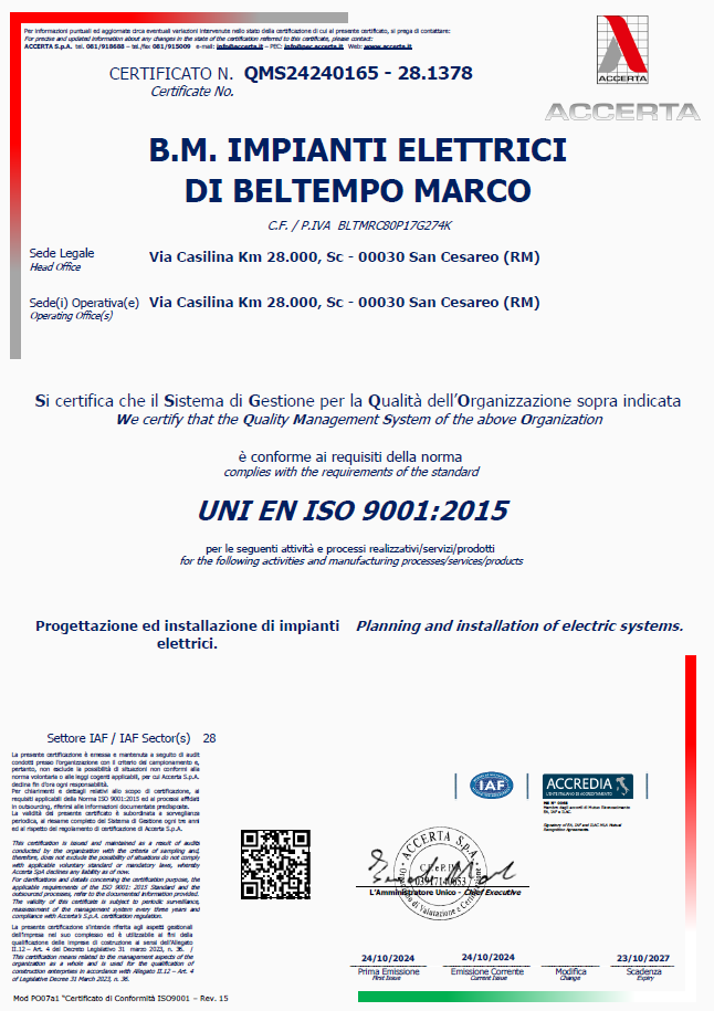B.M Impianti Electtrici Di Beltempo Marco